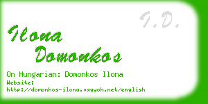 ilona domonkos business card